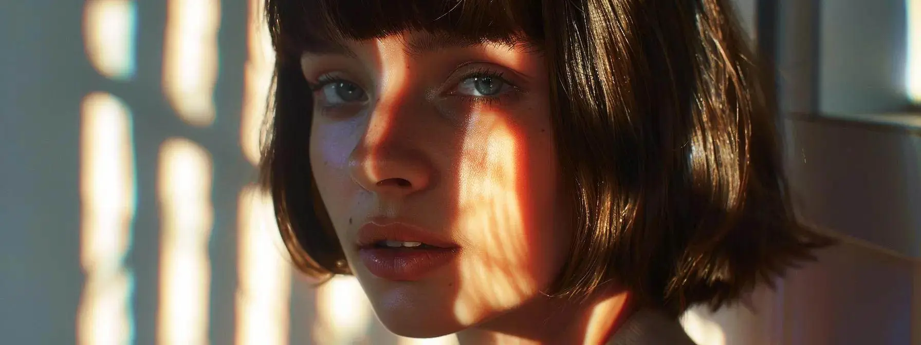 Discover the Best Bangs for Your Face Shape 1 a woman with bangs and a bob cut