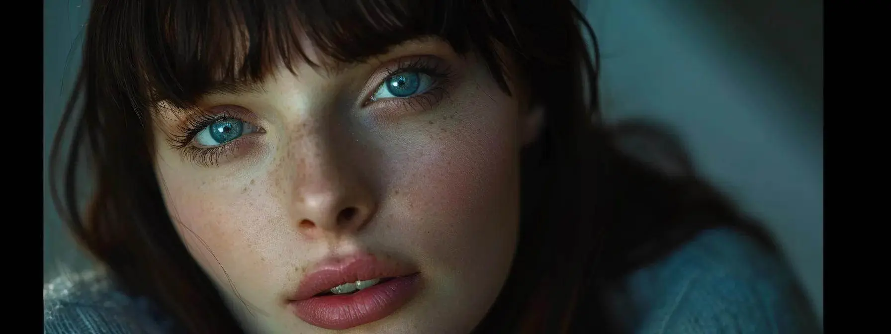Discover the Best Bangs for Your Face Shape 2 woman with an oval-shaped face and bangs